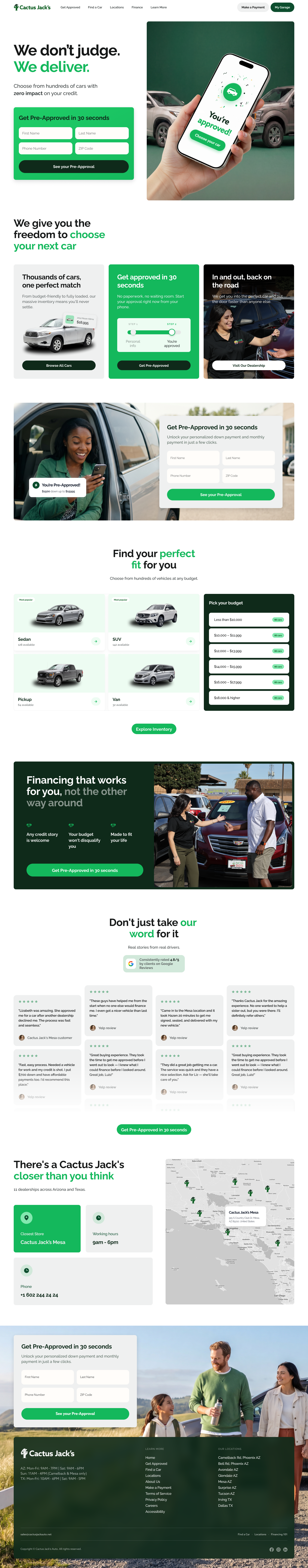 New Cactus Jack's homepage: We don't judge. We deliver.